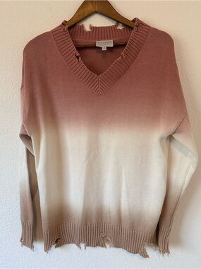 Hayden Los Angeles Oversized Distressed Knit Sweater
